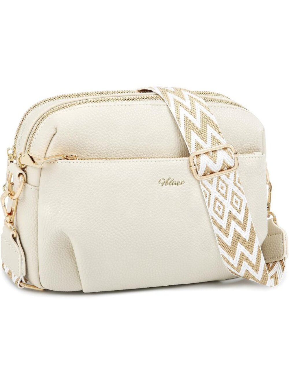 Women's Off White Vegan Leather RFID Anti Theft Designer Purse Crossbody Bag